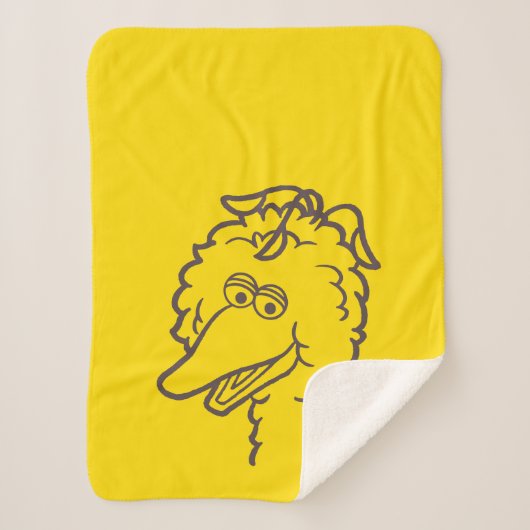 Couverture Sherpa Rue Sésame | Oiseau brillant (Devant)