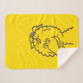 Couverture Sherpa Rue Sésame | Oiseau brillant (Devant (Horizontal))