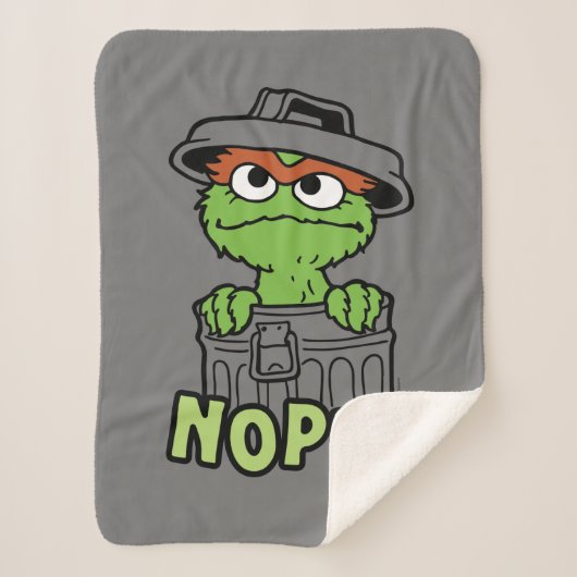 Couverture Sherpa Rue Sésame | Oscar le Grouch Nope! (Devant)