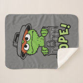 Couverture Sherpa Rue Sésame | Oscar le Grouch Nope! (Devant (Horizontal))