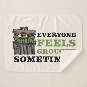 Couverture Sherpa Rue Sésame Oscar le Grouch se sent Grouch