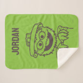 Couverture Sherpa Rue Sésame | Oscar le Mouchard | Ajoutez votre nom (Devant (Horizontal))