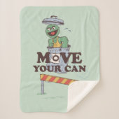 Couverture Sherpa Rue Sésame | Oscar the Grouch Move Your Can (Devant)