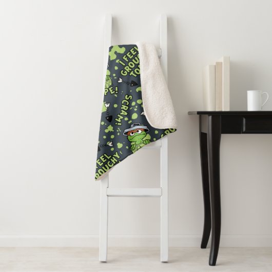 Couverture Sherpa Rue Sésame | Oscar the Grouch Phrase Motif (En situation)