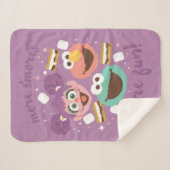 Couverture Sherpa Rue Sésame | Plus S'mores Plus de plaisir! (Devant (Horizontal))