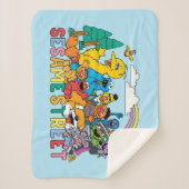 Couverture Sherpa Rue Sésame | Rainbow Wave (Devant)