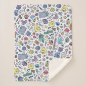 Couverture Sherpa Rue Sésame | Sesame Pals DoodMotif (Devant)