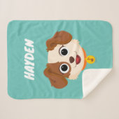 Couverture Sherpa Rue Sésame | Tango Face | Ajouter Votre Nom (Devant (Horizontal))