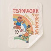 Couverture Sherpa Rue Sésame | Travail d'équipe Ernie & Bert (Devant)