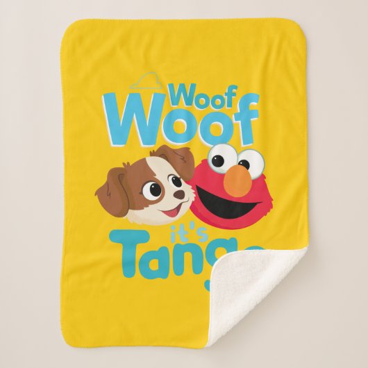 Couverture Sherpa Rue Sésame | Woof Woof It's Tango & Elmo (Devant)