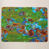 Couverture Sherpa Rust Métal Peeling Grunge Funny Deck Photo (Devant (Horizontal))