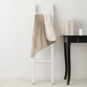 Couverture Sherpa Rustic Blush Pink Gray Mauve Abstract Stripe (En situation)