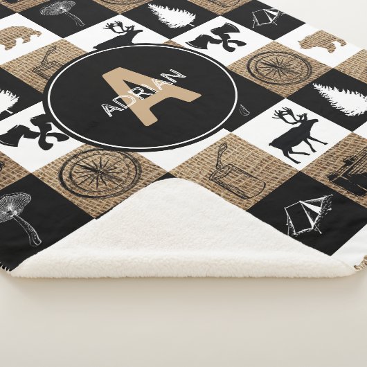 Couverture Sherpa Rustic Camping Extérieur Aventure (3/4)