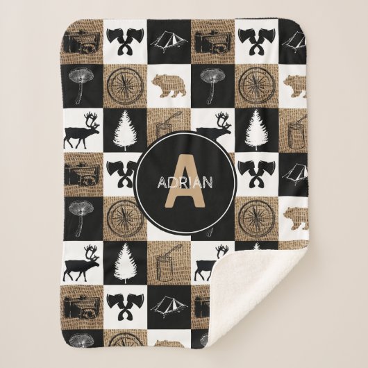 Couverture Sherpa Rustic Camping Extérieur Aventure (Devant)