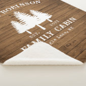 Couverture Sherpa Rustic Country Famille Cabines Arbres Bois Planche (3/4)