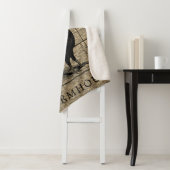 Couverture Sherpa Rustic Farmhouse Rooster Grange Bois Nom de famill (En situation)