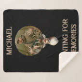 Couverture Sherpa Rustic Hunter Deer Antler Memories Photo (Devant (Horizontal))