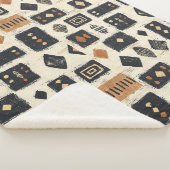 Couverture Sherpa Rustic Mudcloth Geometric Pattern (2) (3/4)