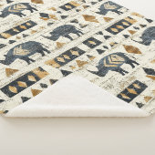 Couverture Sherpa Rustic Rhino Tribal Pattern (1) (3/4)