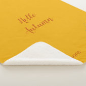 Couverture Sherpa Rustique Automne Couleur Citrouille (3/4)