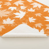 Couverture Sherpa Rustique Automne Feuilles Motif (3/4)