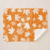 Couverture Sherpa Rustique Automne Feuilles Motif (Devant (Horizontal))