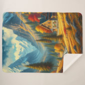 Couverture Sherpa Rustique, Gîte de montagne d'automne & rivière (Devant (Horizontal))