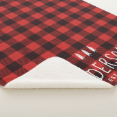 Couverture Sherpa Rustique Pays Rouge & Black Flannel Personnalisé (3/4)