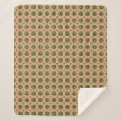 Couverture Sherpa Rustique Vacances Vert Rouge (Devant)