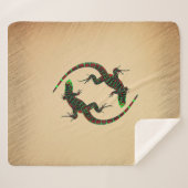 Couverture Sherpa Rustique Yin Yang Lizards (Devant (Horizontal))