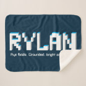 Couverture Sherpa Rylan garçons nom et signification pixels jeux de  (Devant (Horizontal))