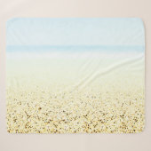 Couverture Sherpa Sable et mer Calme Côté (Devant (Horizontal))