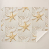 Couverture Sherpa Sable et Starfish couleur neutre naturelle (Devant (Horizontal))