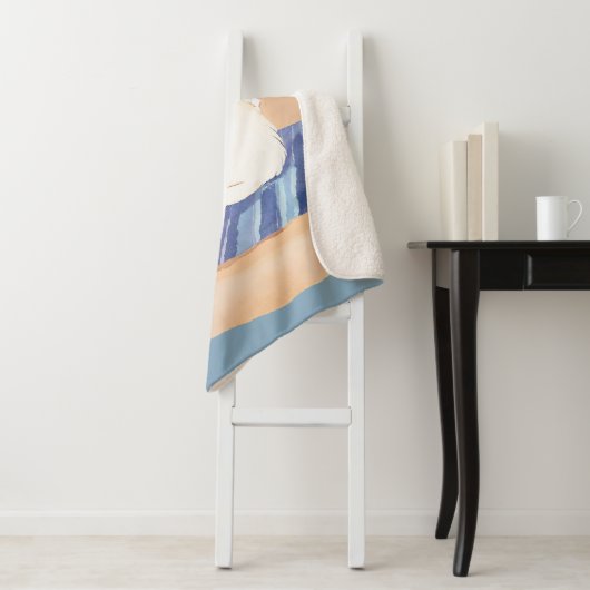 Couverture Sherpa SABLE N'SEA Crem Chow Chow Sherpa Blanket (En situation)