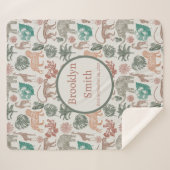 Couverture Sherpa Safari personnalisé Boho Jungle (Devant (Horizontal))