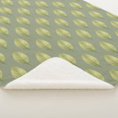 Couverture Sherpa Sage Feuilles Chuchotantes (3/4)