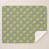 Couverture Sherpa Sage Feuilles Chuchotantes (Devant (Horizontal))
