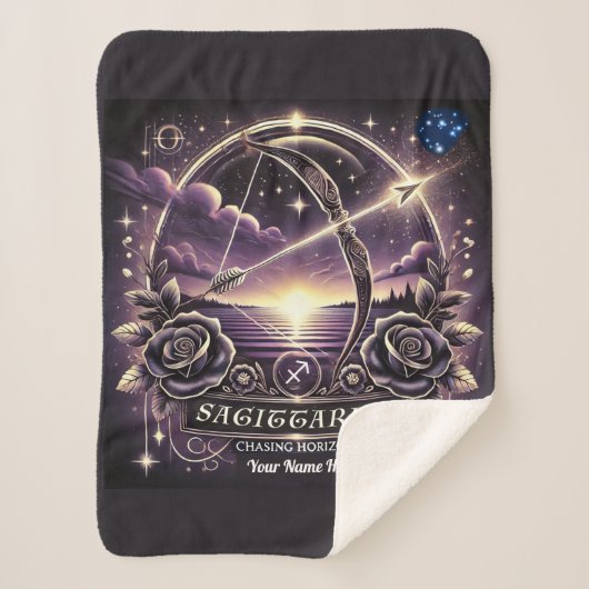 Couverture Sherpa Sagittarius "Chasing Horizons" Sherpa Blanket (Devant)