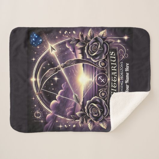 Couverture Sherpa Sagittarius "Chasing Horizons" Sherpa Blanket (Devant (Horizontal))