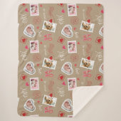 Couverture Sherpa Saint Valentin Coeurs et photo Postage (Devant)