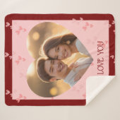 Couverture Sherpa Saint Valentin Couple Sherpa Blanket Hearts (Devant (Horizontal))