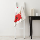 Couverture Sherpa Saint-Valentin Cute Chocolates Coeurs Nounours (En situation)