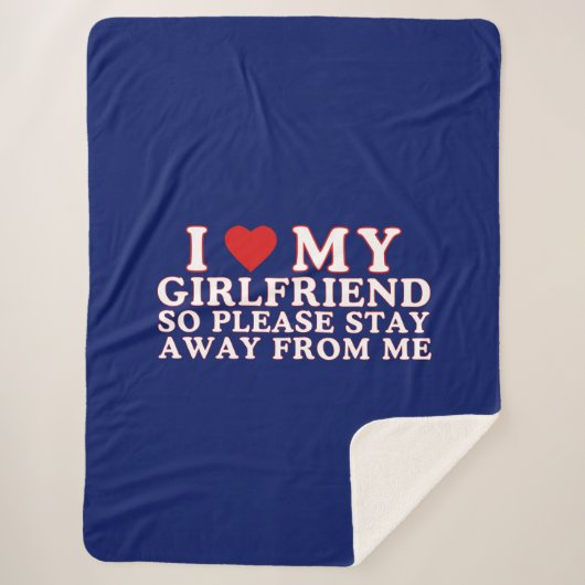 Couverture Sherpa Saint Valentin J'aime ma petite amie (Devant)