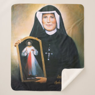 Couverture Sherpa Sainte Faustine, Divine Miséricorde