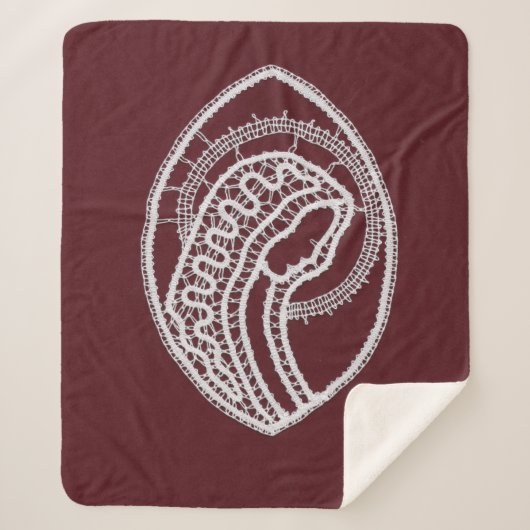Couverture Sherpa Sainte Vierge Marie, dentelle (Devant)