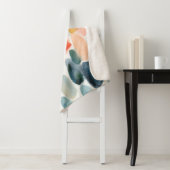 Couverture Sherpa Saison des agrumes - Corail et pierres bleues (En situation)