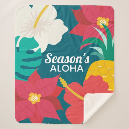 Couverture Sherpa Saison Tropicale Aloha Hawaiian (Devant)