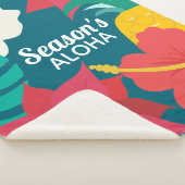 Couverture Sherpa Saison Tropicale Aloha Hawaiian (3/4)