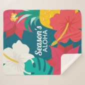 Couverture Sherpa Saison Tropicale Aloha Hawaiian (Devant (Horizontal))