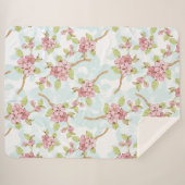 Couverture Sherpa Sakura/Fleur de cerisiers (Devant (Horizontal))